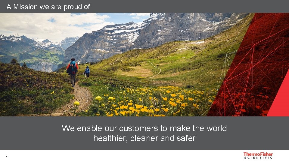 A Mission we are proud of We enable our customers to make the world