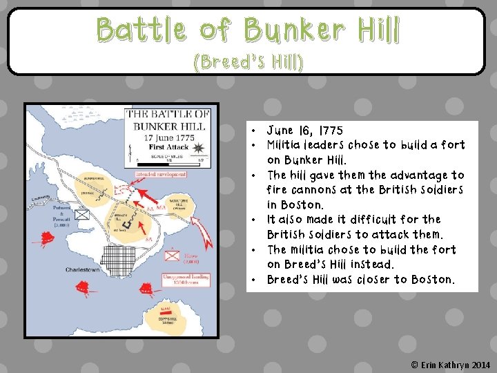 Battle of Bunker Hill (Breed’s Hill) • June 16, 1775 • Militia leaders chose