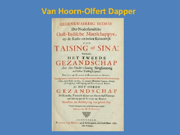 Van Hoorn-Olfert Dapper 