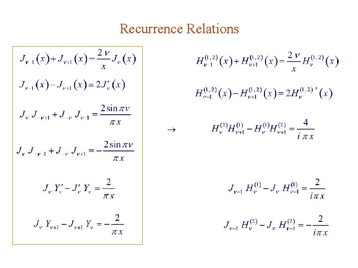 Recurrence Relations 