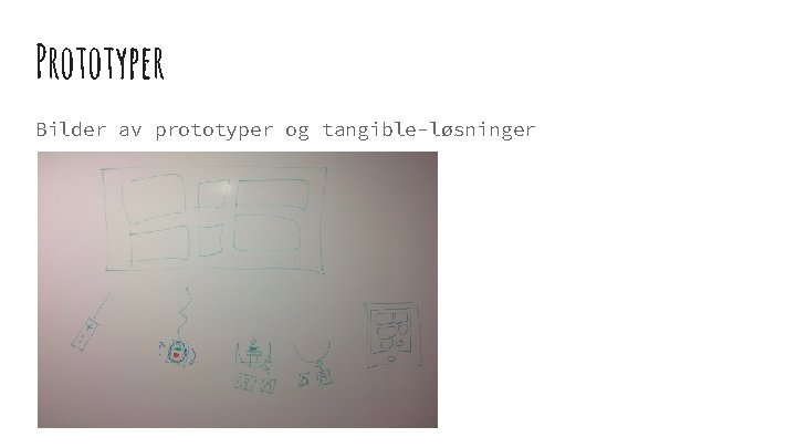 Prototyper Bilder av prototyper og tangible-løsninger 