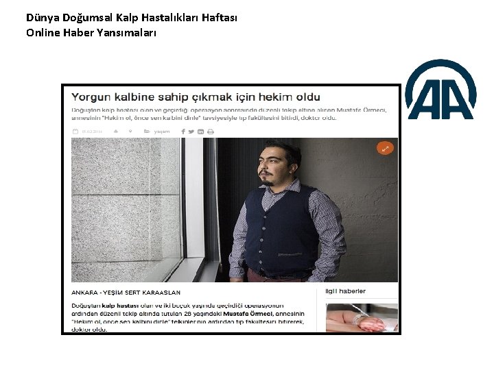 Dünya Doğumsal Kalp Hastalıkları Haftası Online Haber Yansımaları 