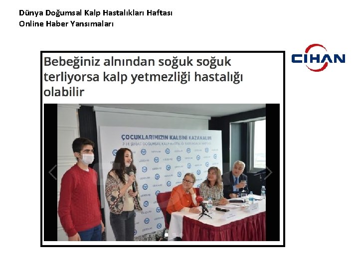 Dünya Doğumsal Kalp Hastalıkları Haftası Online Haber Yansımaları 