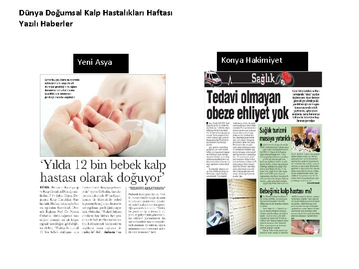 Dünya Doğumsal Kalp Hastalıkları Haftası Yazılı Haberler Yeni Asya Konya Hakimiyet 
