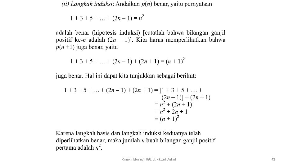 Rinaldi Munir/IF 091 Struktud Diskrit 42 