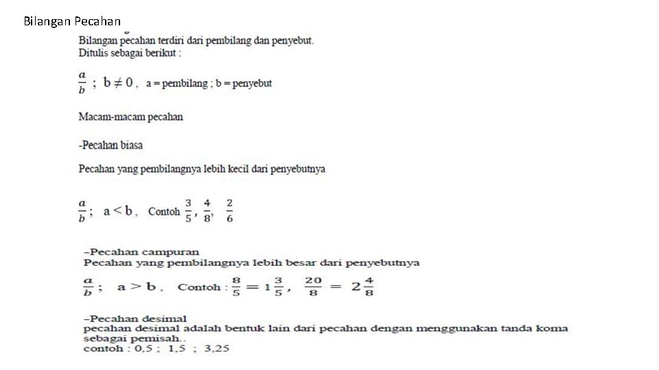Bilangan Pecahan 
