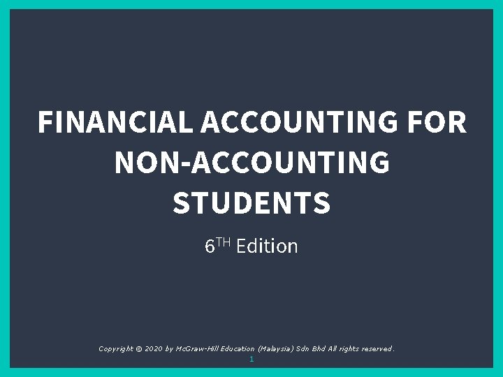 Financial Accounting For Nonaccounting Students 6 Th Edition Financial Accounting For Nonaccounting Students 6 Th Edition