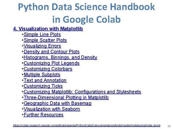 Python Data Science Handbook in Google Colab 4. Visualization with Matplotlib • Simple Line