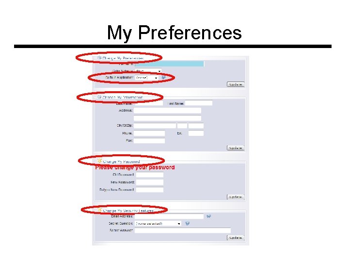 My Preferences 