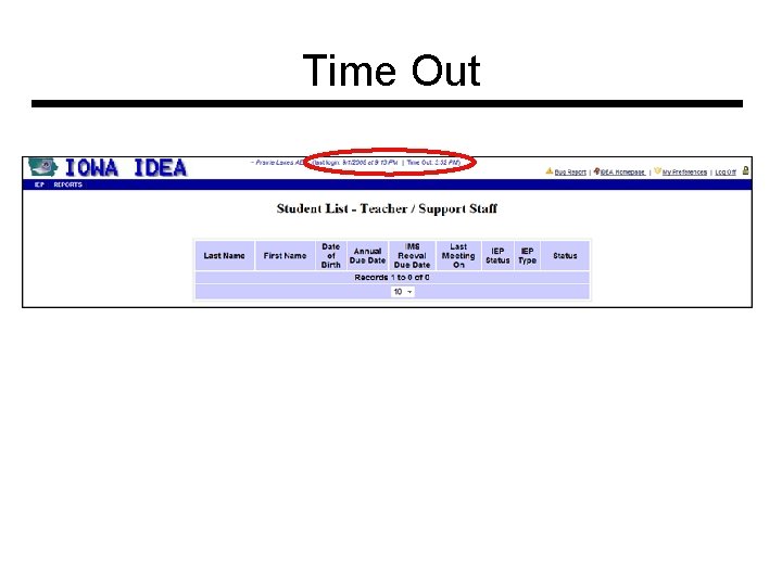 Time Out 