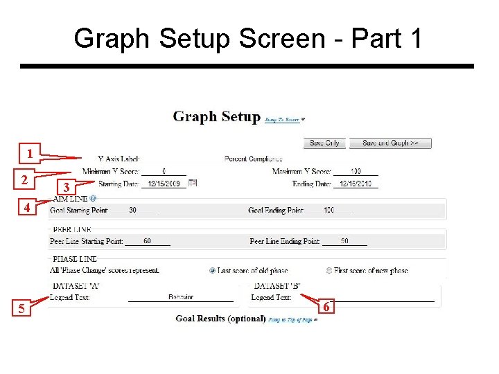 Graph Setup Screen - Part 1 1 2 3 4 5 6 