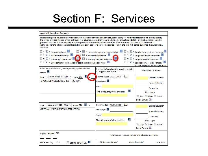 Section F: Services 