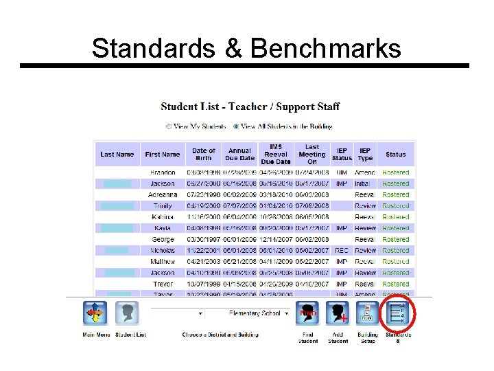 Standards & Benchmarks 