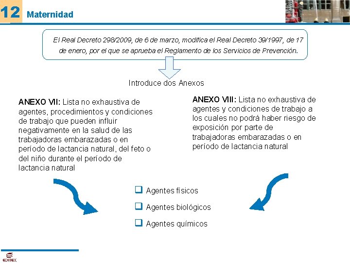 12 Maternidad El Real Decreto 298/2009, de 6 de marzo, modifica el Real Decreto