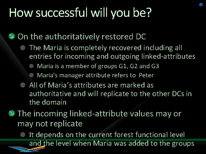 How successful will you be? On the authoritatively restored DC The Maria is completely