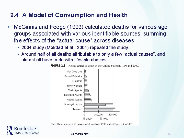 2. 4 A Model of Consumption and Health • Mc. Ginnis and Foege (1993)