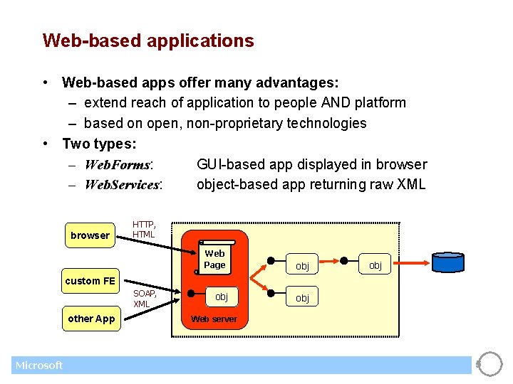 Web-based applications • Web-based apps offer many advantages: – extend reach of application to
