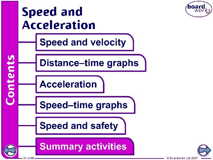 31 of 46 © Boardworks Ltd 2007 