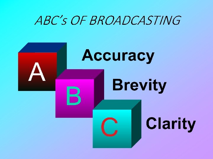 ABC’s OF BROADCASTING 