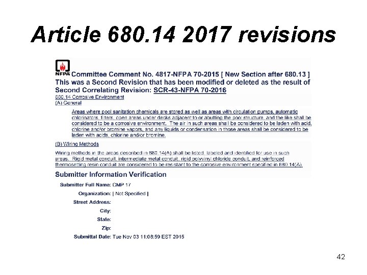 Article 680. 14 2017 revisions 42 