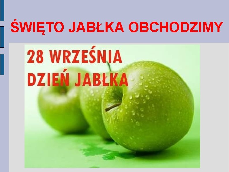 ŚWIĘTO JABŁKA OBCHODZIMY 