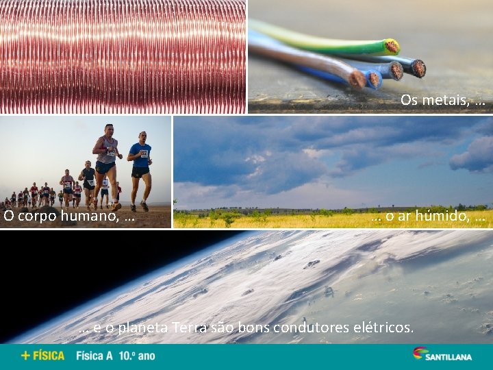 Os metais, … O corpo humano, … … o ar húmido, … … e