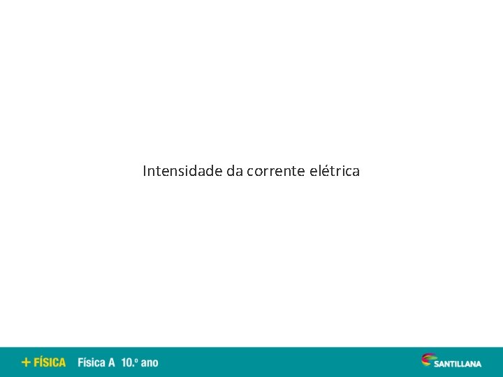 Intensidade da corrente elétrica 