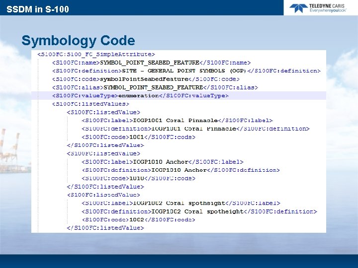 SSDM in S-100 Symbology Code 
