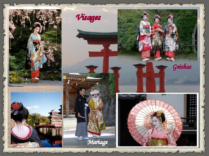 Visages Geishas Mariage 