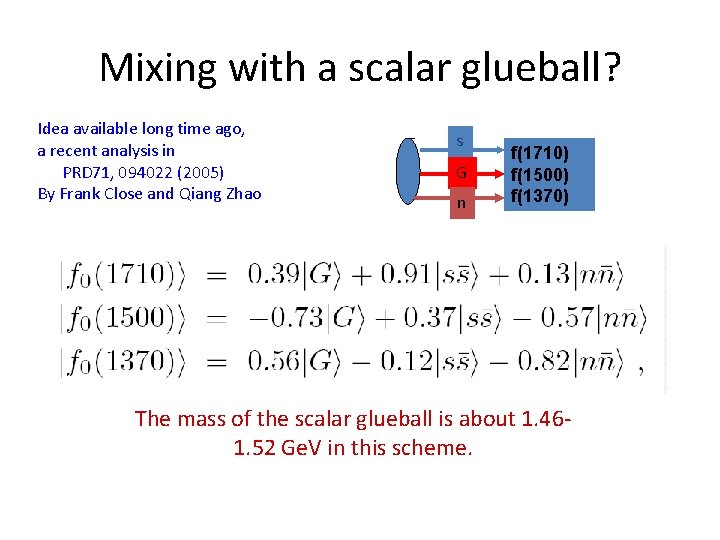 Mixing with a scalar glueball? Idea available long time ago, a recent analysis in