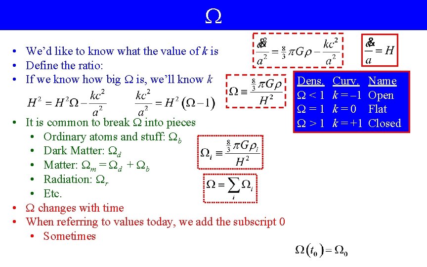  • We’d like to know what the value of k is • Define
