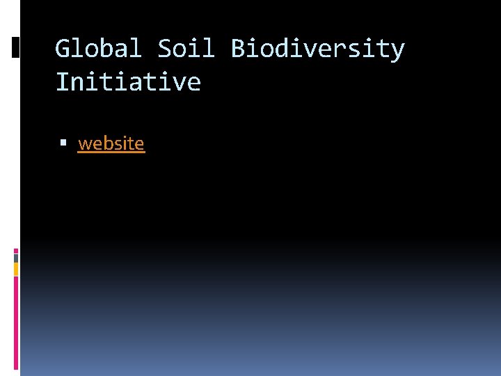 Global Soil Biodiversity Initiative website 