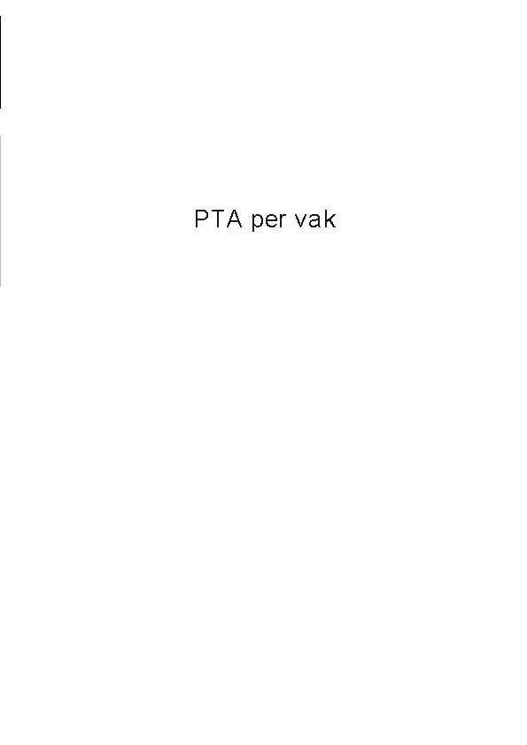 PTA per vak 
