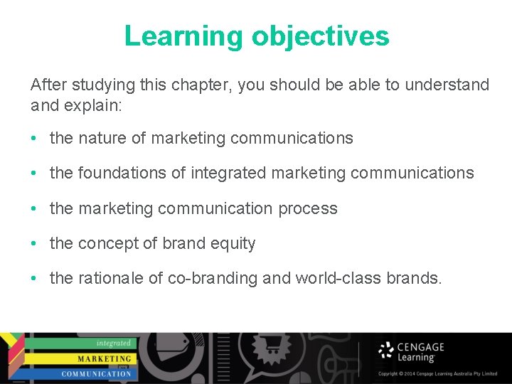 Learning objectives After studying this chapter, you should be able to understand explain: •