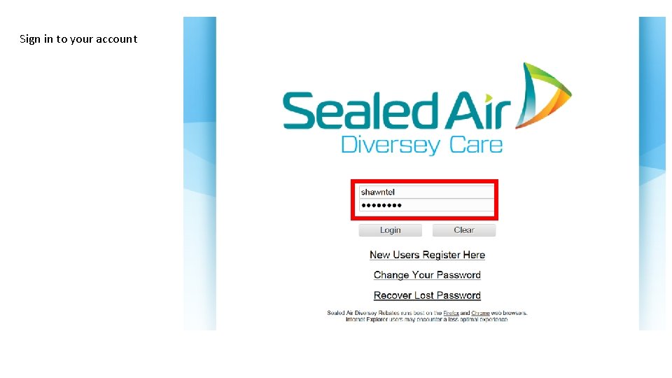 Sign in to your account 