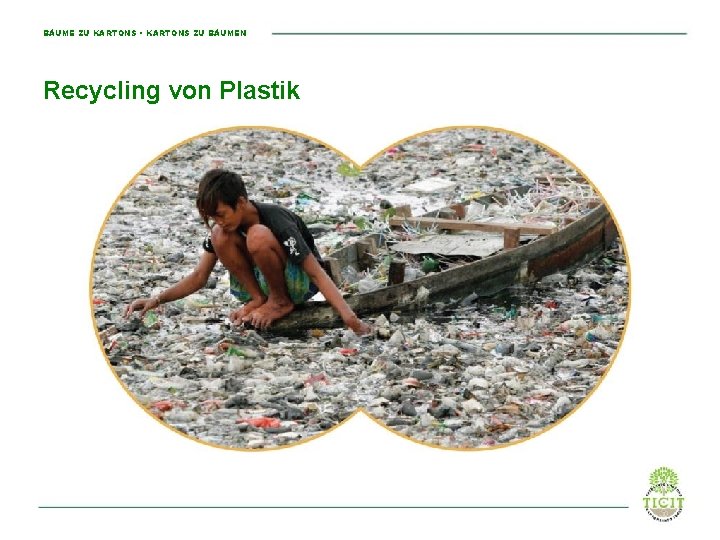 BÄUME ZU KARTONS • KARTONS ZU BÄUMEN Recycling von Plastik 