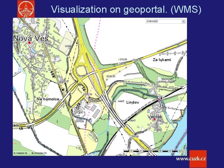 Visualization on geoportal. (WMS) 