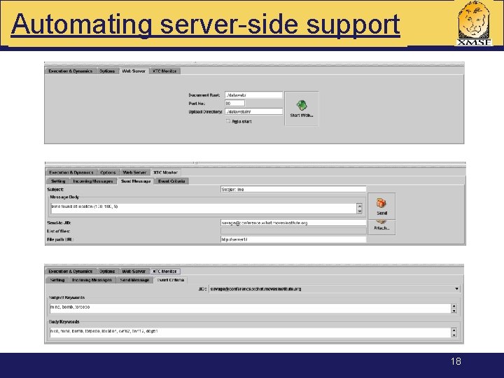 Automating server-side support 18 