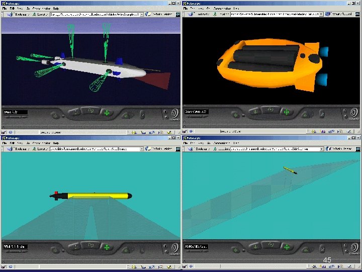 Numerous underwater vehicle models 45 