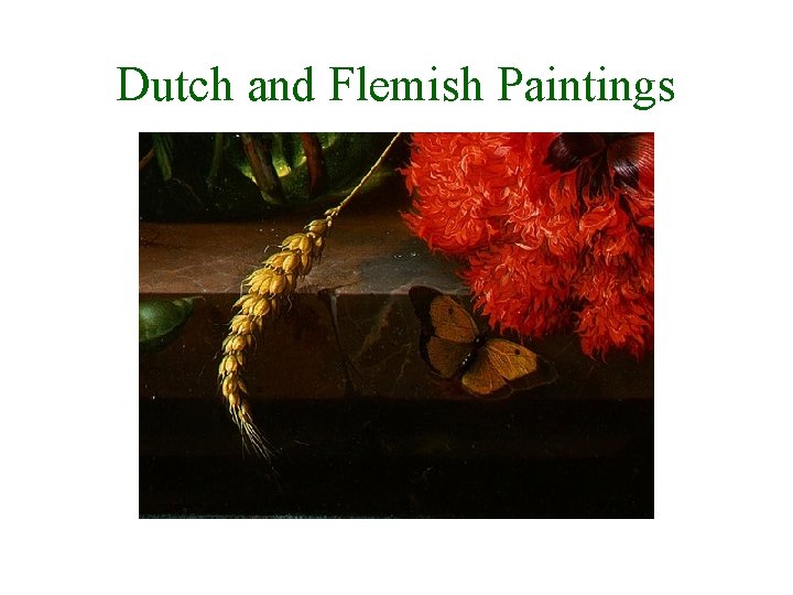 Dutch and Flemish Paintings 