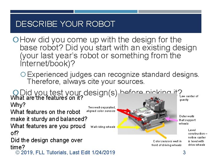 DESCRIBE YOUR ROBOT How did you come up with the design for the base