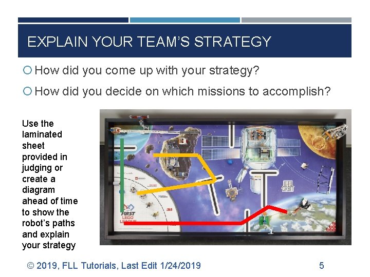 EXPLAIN YOUR TEAM’S STRATEGY How did you come up with your strategy? How did