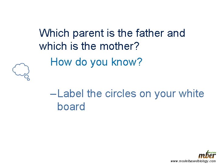 Which parent is the father and which is the mother? How do you know?