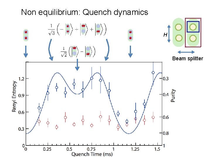 Non equilibrium: Quench dynamics H Beam splitter 