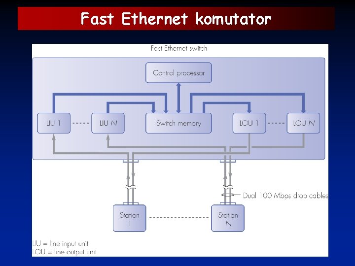 Fast Ethernet komutator 