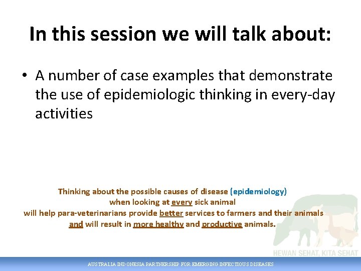 In this session we will talk about: • A number of case examples that