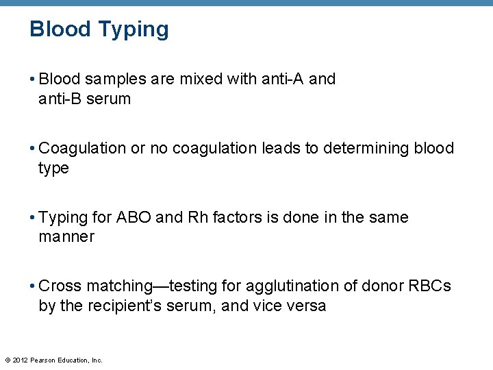 Blood Typing • Blood samples are mixed with anti-A and anti-B serum • Coagulation