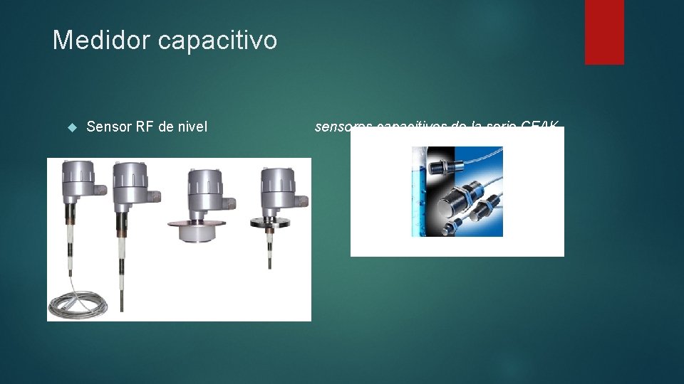 Medidor capacitivo Sensor RF de nivel sensores capacitivos de la serie CFAK 