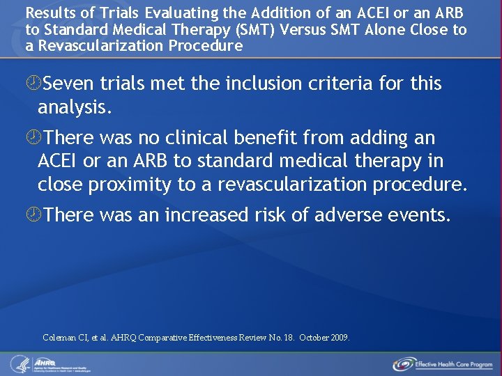 Results of Trials Evaluating the Addition of an ACEI or an ARB to Standard