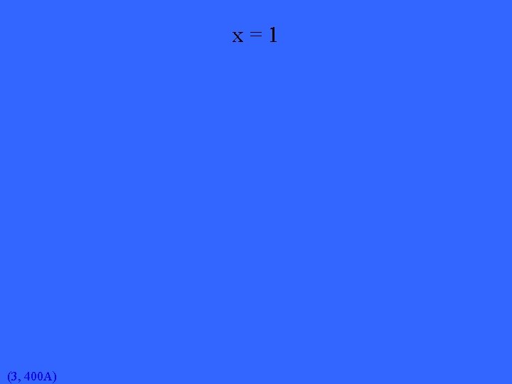 x=1 (3, 400 A) 